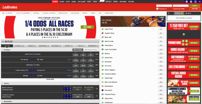 Ladbrokes homepage