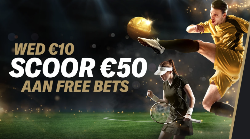 Wed €10 en scoor €50 aan free bets bij BetMGM!